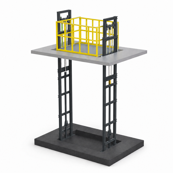 Hydraulic vertical goods lift