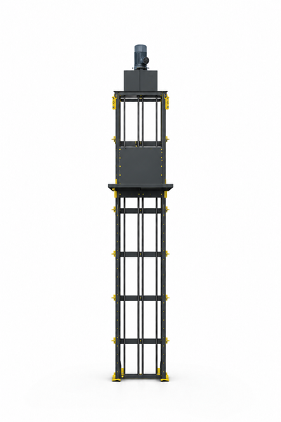 Chain-driven vertical goods lift