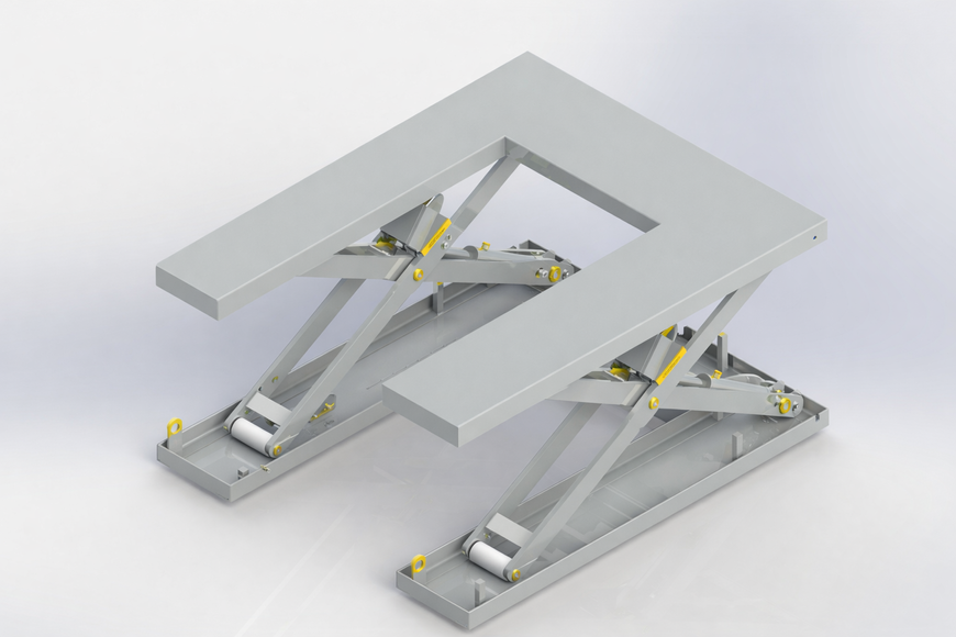 U-shaped low-profile scissor lift table ASPAR LP-U