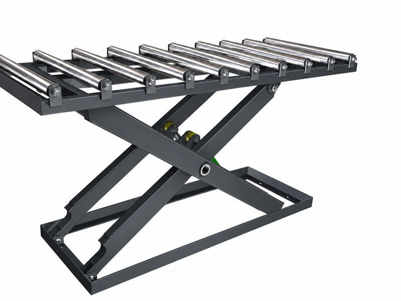 Scissor Lift Table with Roller Conveyor